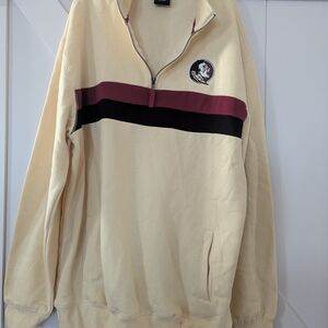 Colosseum Cream and Black Zip-Up Sweater